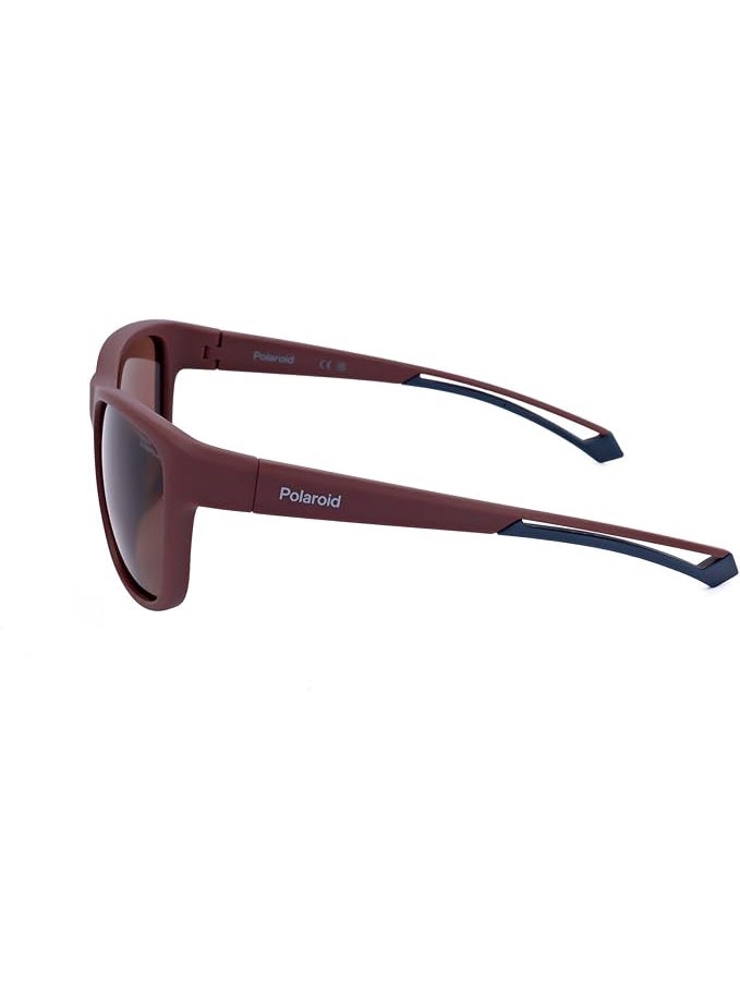 بولارويد نظارات بولارويلد الشمسية PLD 7051/S مستطيلة ومستقطبة - لون عودي مطفي، 57 ملم - Image 3